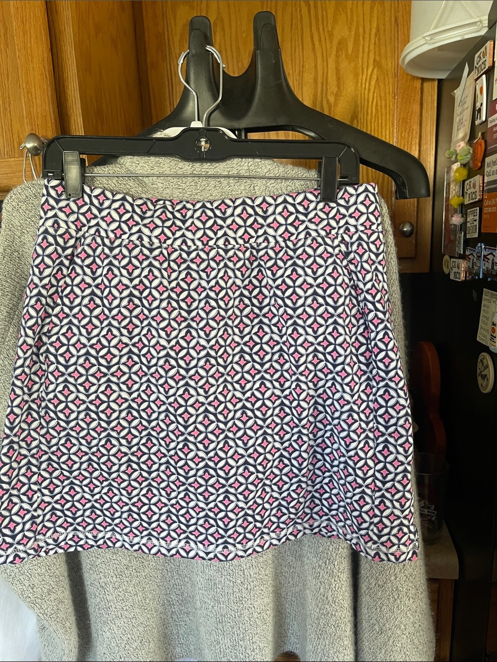 T by Talbots Patterned Skirt/Skort Pink Blue White Medium